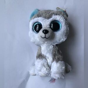 TY Beanie Boos 6" SLUSH Husky Dog Plush Stuffed Animal Toy Glittery Eyes